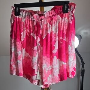 Trina Turk Pink Floral Drawstring Women’s Shorts